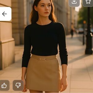 H&M Elegant Tan Skirt NWT